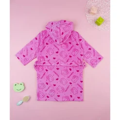 Albornoz de niña Hello Kitty en algodón rizo