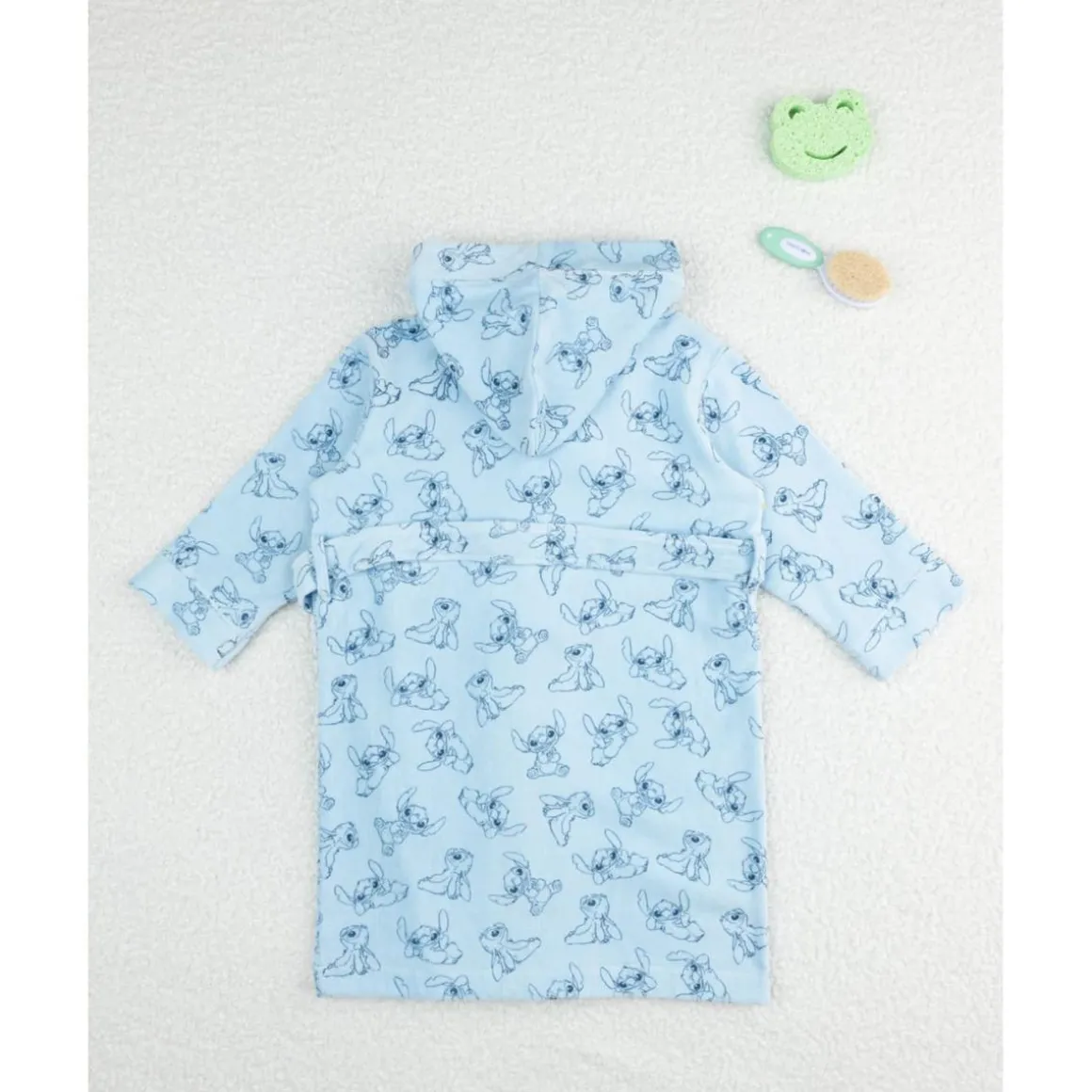 Albornoz infantil de rizo suave con Stitch