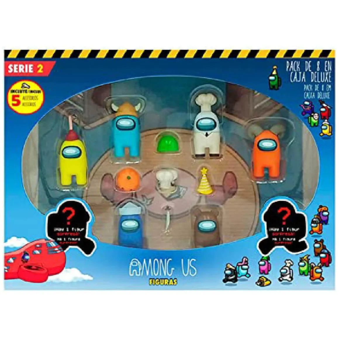 Among Us - Pack 8 figuras y accesorios (varios modelos)