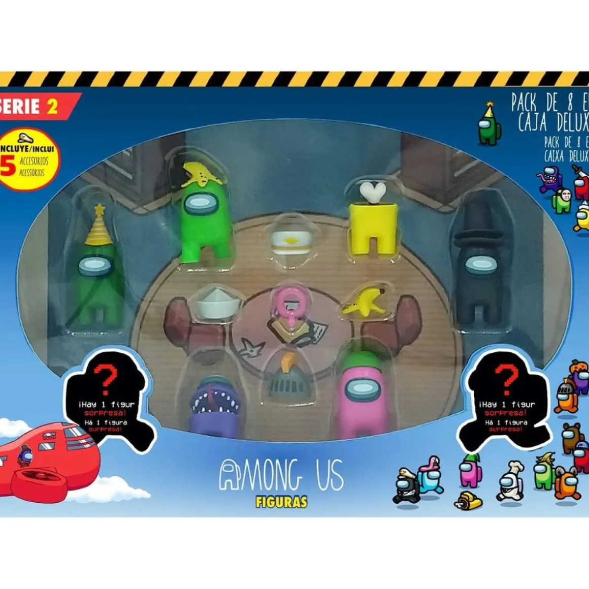 Among Us - Pack 8 figuras y accesorios (varios modelos)