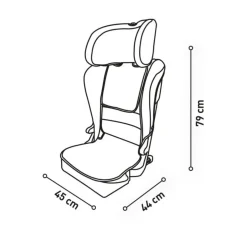 Asalvo - Silla de auto I-Size Unifix Negro 100-150 cm