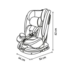 Asalvo - Silla de auto Panafix Gris 40-150 cm