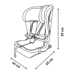 Asalvo - Silla de auto Profix Negro 76-150 cm