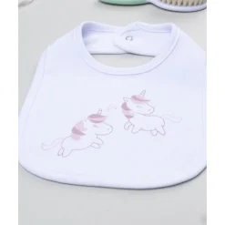 Babero niña con unicornios