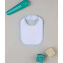 Babero niño blanco/azul