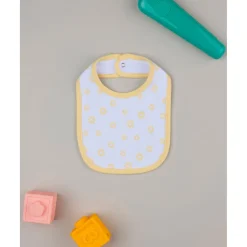 Babero para Niña Blanco y Amarillo con Margaritas