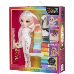BABY born - Muñeca Fashion DIY ojos azules, top y zapatos extra, rotuladores lavables arcoiris