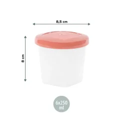 Babymoov - 6 Recipientes Babybols 250 ml