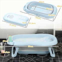 Bañera plegable para bebé Azul