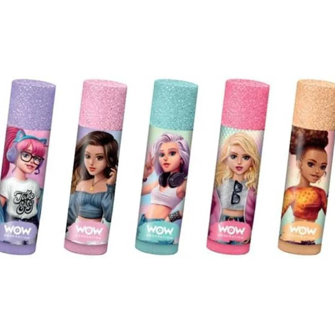 Balsamos labiales de sabores Wow multicolor ㅤ