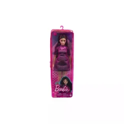 Barbie - Muñeca fashionista - vestido rosa a cuadros