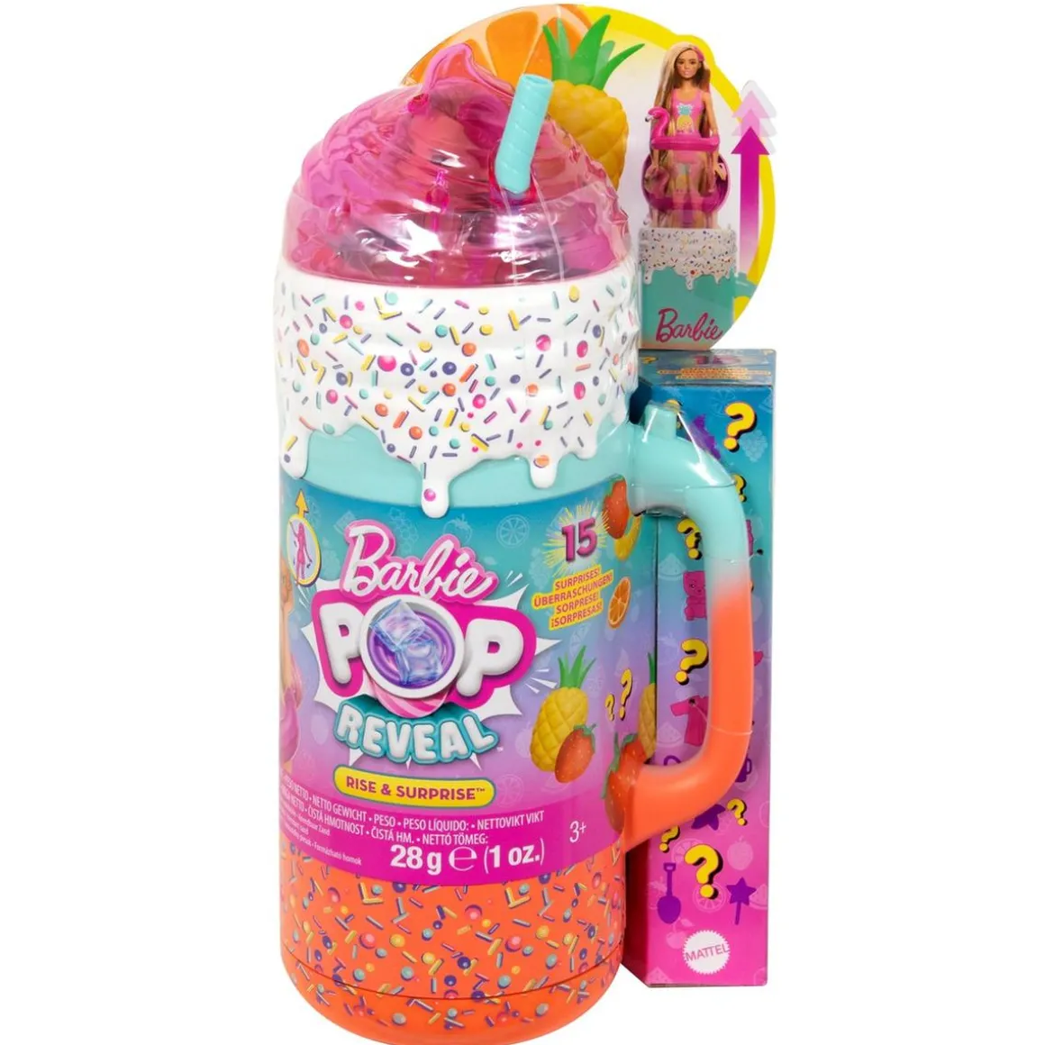 Barbie - Muñeca Revela Sorpresa Serie Tropical Frutal ㅤ