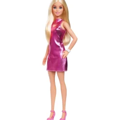 Barbie - Muñeca Vestido Rosa Metalizado