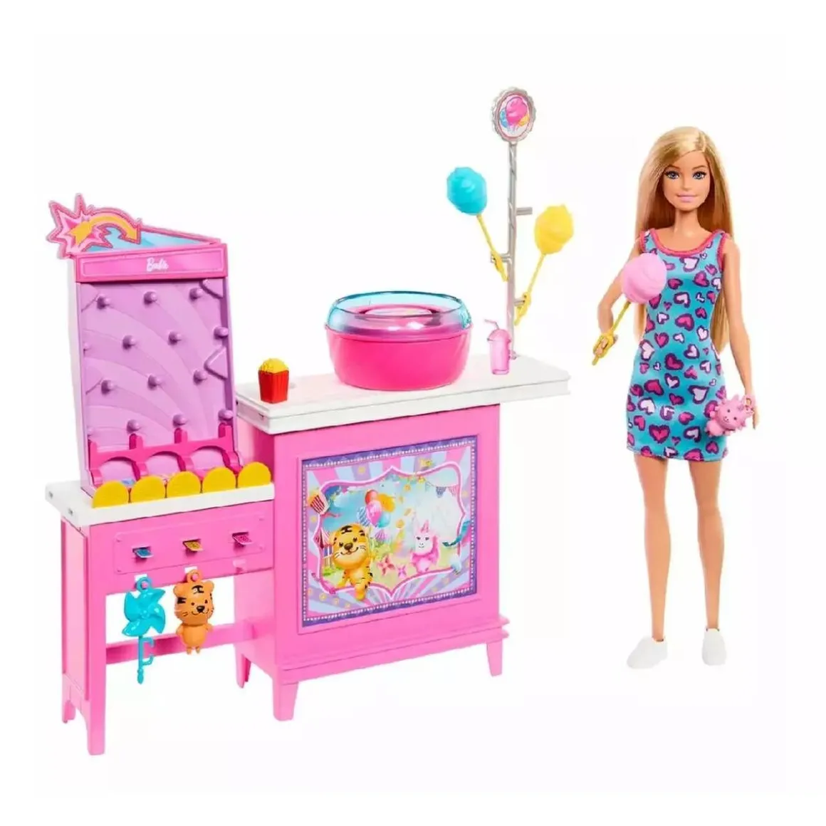 Barbie - Puesto de Algodón de Azúcar