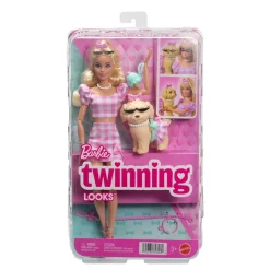 Barbie Twinning Looks - Muñeca Rubia con Perrito