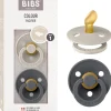 Bibs - Pack 2 chupetes Colour 0-6 meses - Sand/Iron