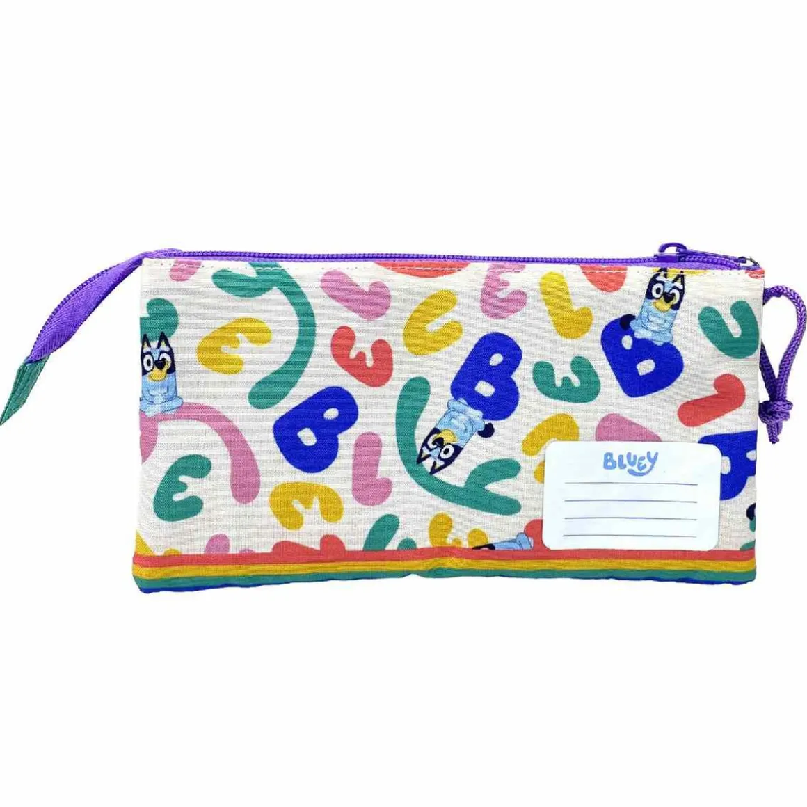 Bluey - Portatodo triple - Colección Rainbow