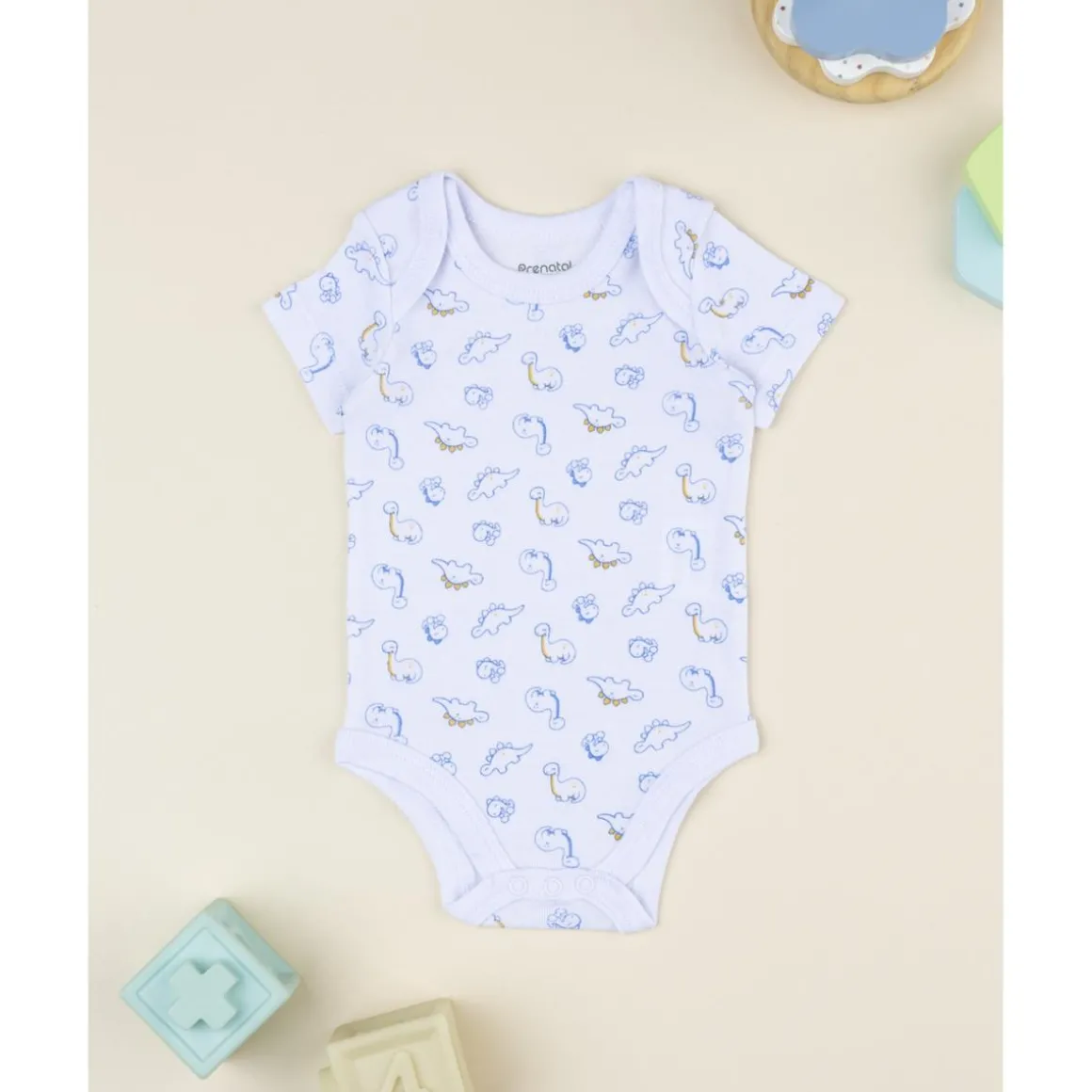 Body bebé manga corta con estampado de dinosaurios