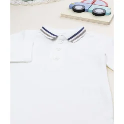 Body blanco con patch de oso para niño