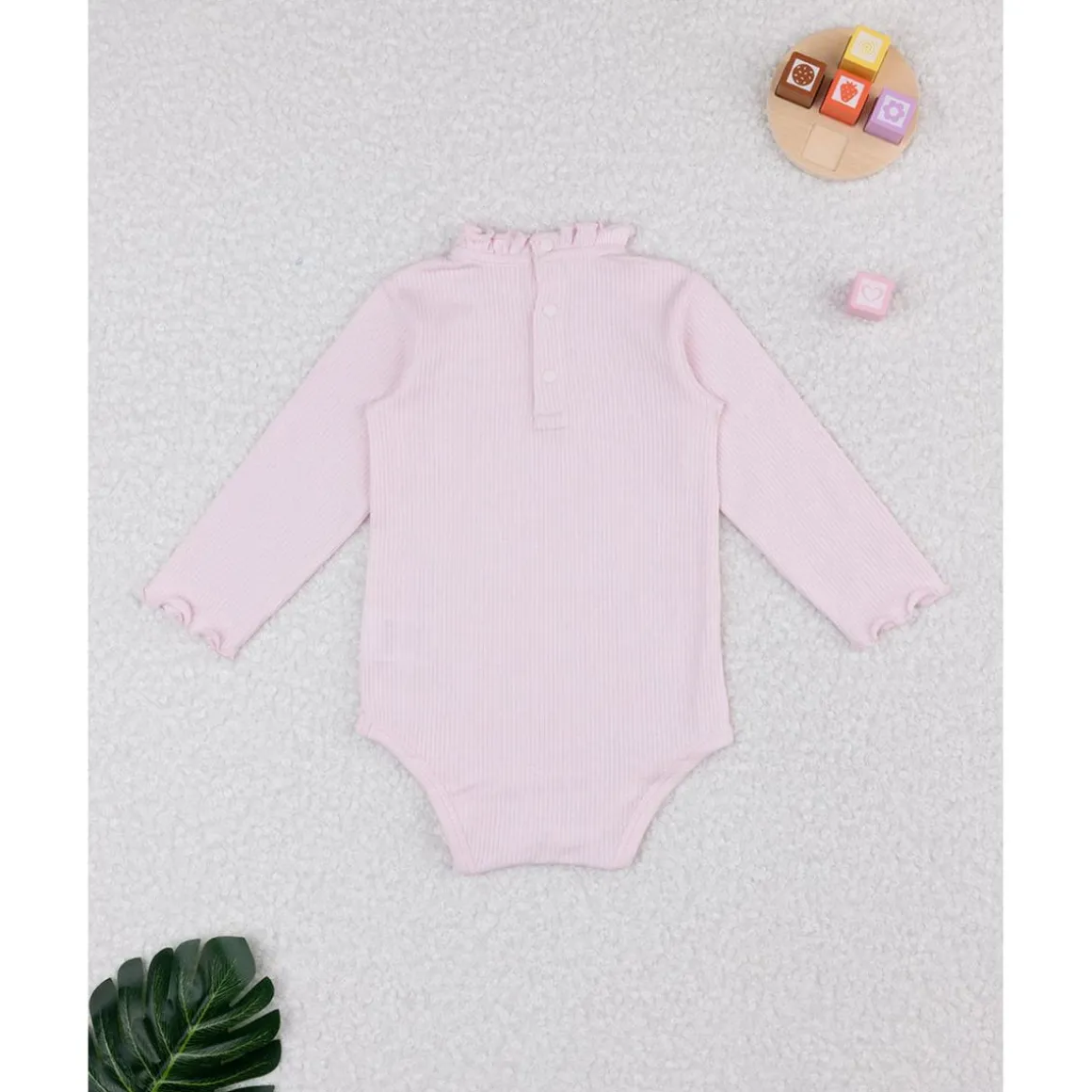 Body costilla niña rosa