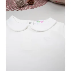 Body de niña blanco de manga larga