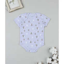 Body gris con estampado de ositos para bebé