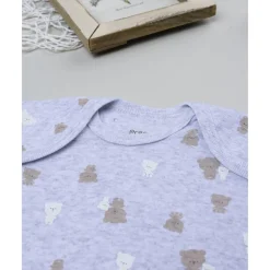 Body gris con estampado de ositos para bebé