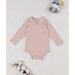 Body rosa de manga larga para niña