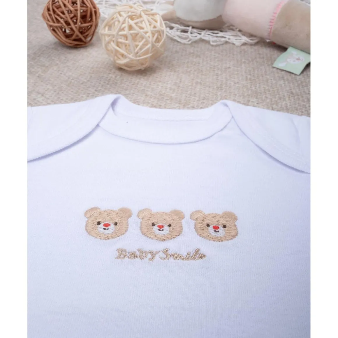 Body unisex sonrisa bordado ositos