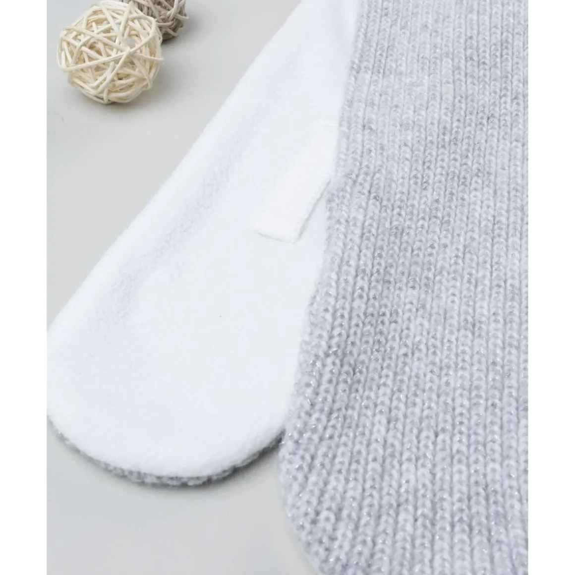 Bufanda niño gris/blanco