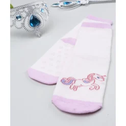 Calcetines antideslizantes niña rosa unicornios