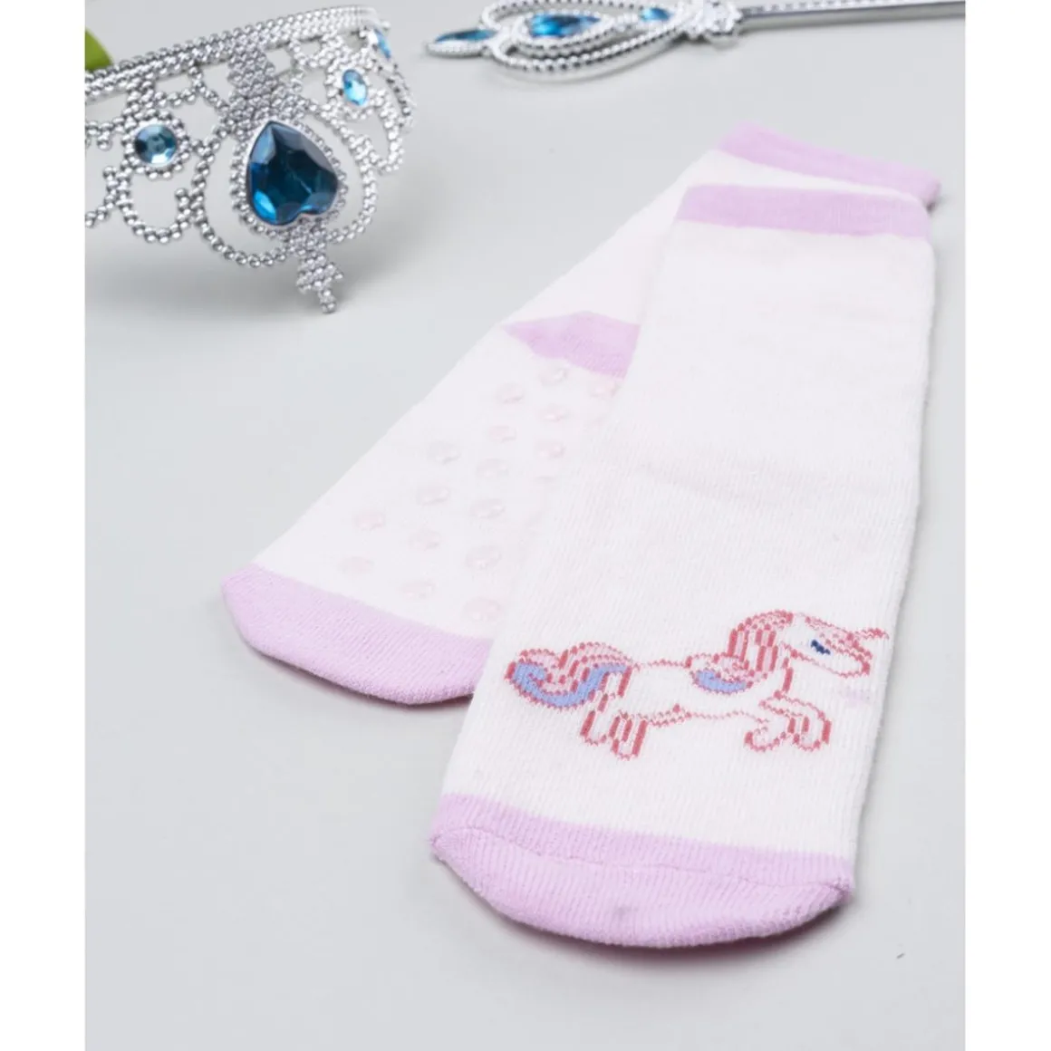 Calcetines antideslizantes niña rosa unicornios