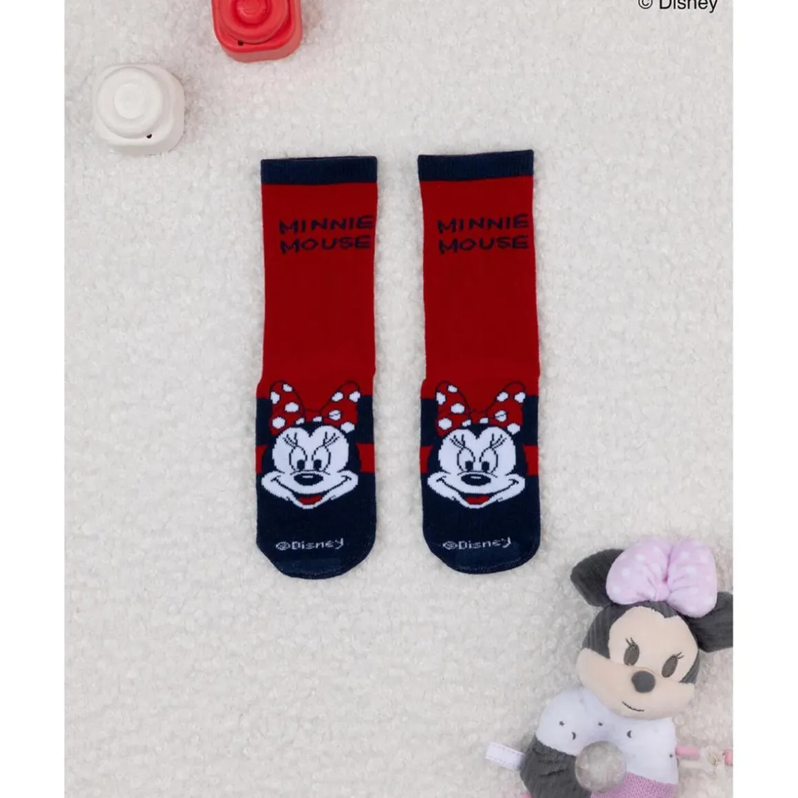 Calcetines antideslizantes rojos niña Minnie