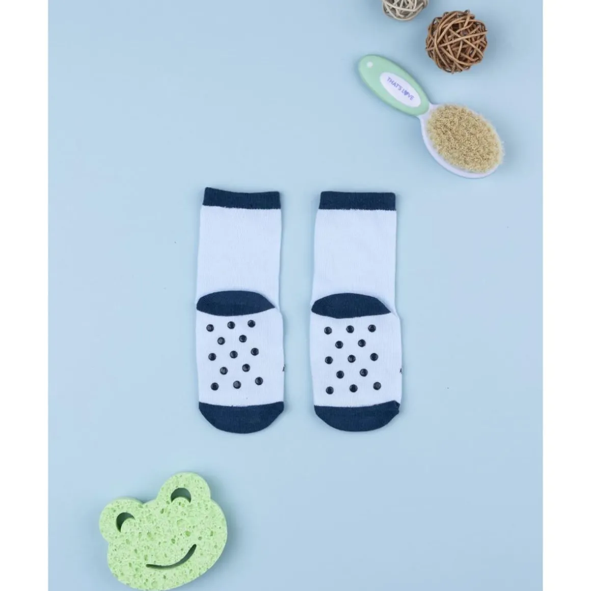 Calcetines antideslizantes azul con animales