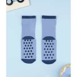 Calcetines antideslizantes niño azul con coches
