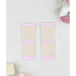 Calcetines antideslizantes niña beige/rosa koala