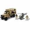 Camión y helicóptero militares