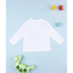 Camiseta blanca con dinosaurios niño