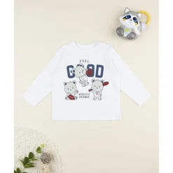 Camiseta blanca con estampado "Feel Good"