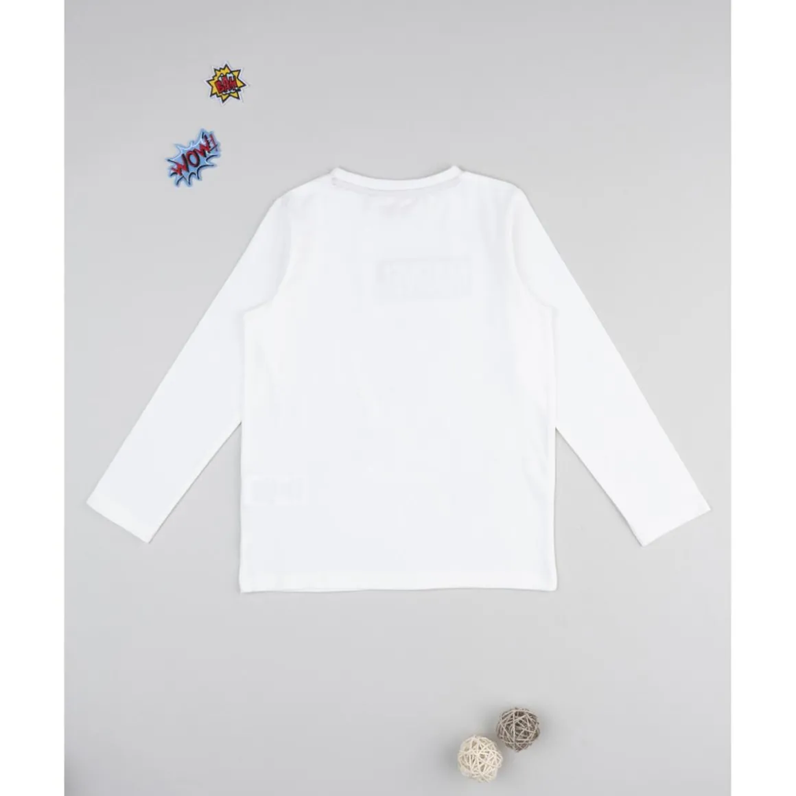 Camiseta blanca de manga larga Spiderman para niño