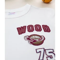Camiseta blanca “Wood” para niño