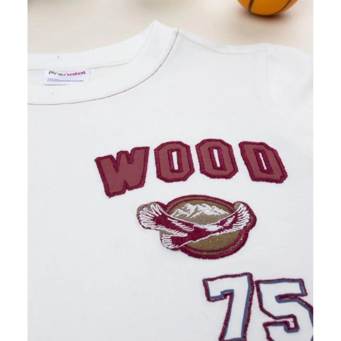 Camiseta blanca “Wood” para niño