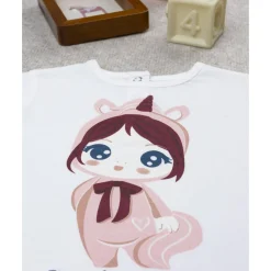 Camiseta de niña blanca Lady Unicorn