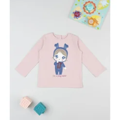 Camiseta de niña rosa Lady Rabbit