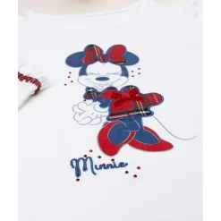 Camiseta niña blanca – Minnie manga larga