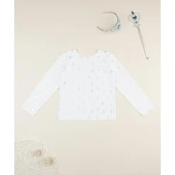 Camiseta niña blanca bailarinas allover