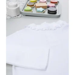 Camiseta niña blanca con cuello fruncido