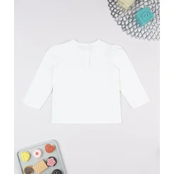 Camiseta niña blanca con gatito