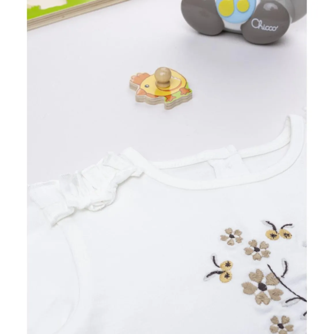 Camiseta niña blanca con zorrito
