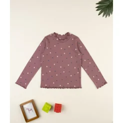 Camiseta niña rosa con corazones